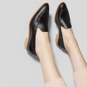 Everlane The Modern Loafer Black Leather Women 7 Made in Italy Minimalist Preppy
